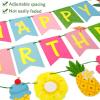 SUNBEAUTY Football Happy Birthday Banner Football Birthday Party Decorations Football Themed Party Supplies Bowl Game Sport Themed Happy Birthday Banner | Pre-Strung(Hawaiian)