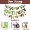 SUNBEAUTY Football Happy Birthday Banner Football Birthday Party Decorations Football Themed Party Supplies Bowl Game Sport Themed Happy Birthday Banner | Pre-Strung(Football)