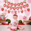 SUNBEAUTY Football Happy Birthday Banner Football Birthday Party Decorations Football Themed Party Supplies Bowl Game Sport Themed Happy Birthday Banner | Pre-Strung(Strawberry)