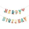 SUNBEAUTY Football Happy Birthday Banner Football Birthday Party Decorations Football Themed Party Supplies Bowl Game Sport Themed Happy Birthday Banner | Pre-Strung(Sea Theme)