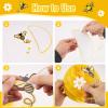 SUNBEAUTY Sunflower Party Decorations 3D Bee Honeycomb Hanging Decor Yellow Tissue Paper Flowers Birthday Yellow Sunflower Ceiling for Classroom Bulletin Board Wall Baby Shower Summer Garden Party
