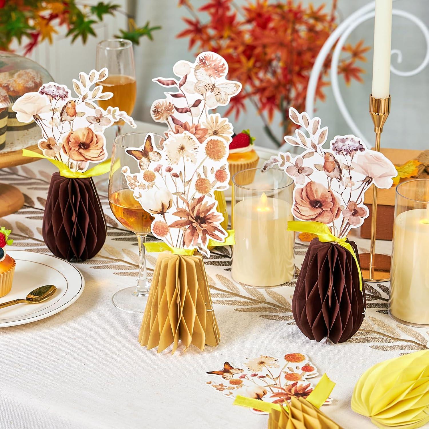 image:imageSUNBEAUTY 9 PCS Sunflower Honeycomb Centerpieces Sunflower Party Decorations Yellow Honeycomb Table Centerpiece for Spring Summer Garden Themed Birthday Baby Shower DecorBoho Flower Table Decor