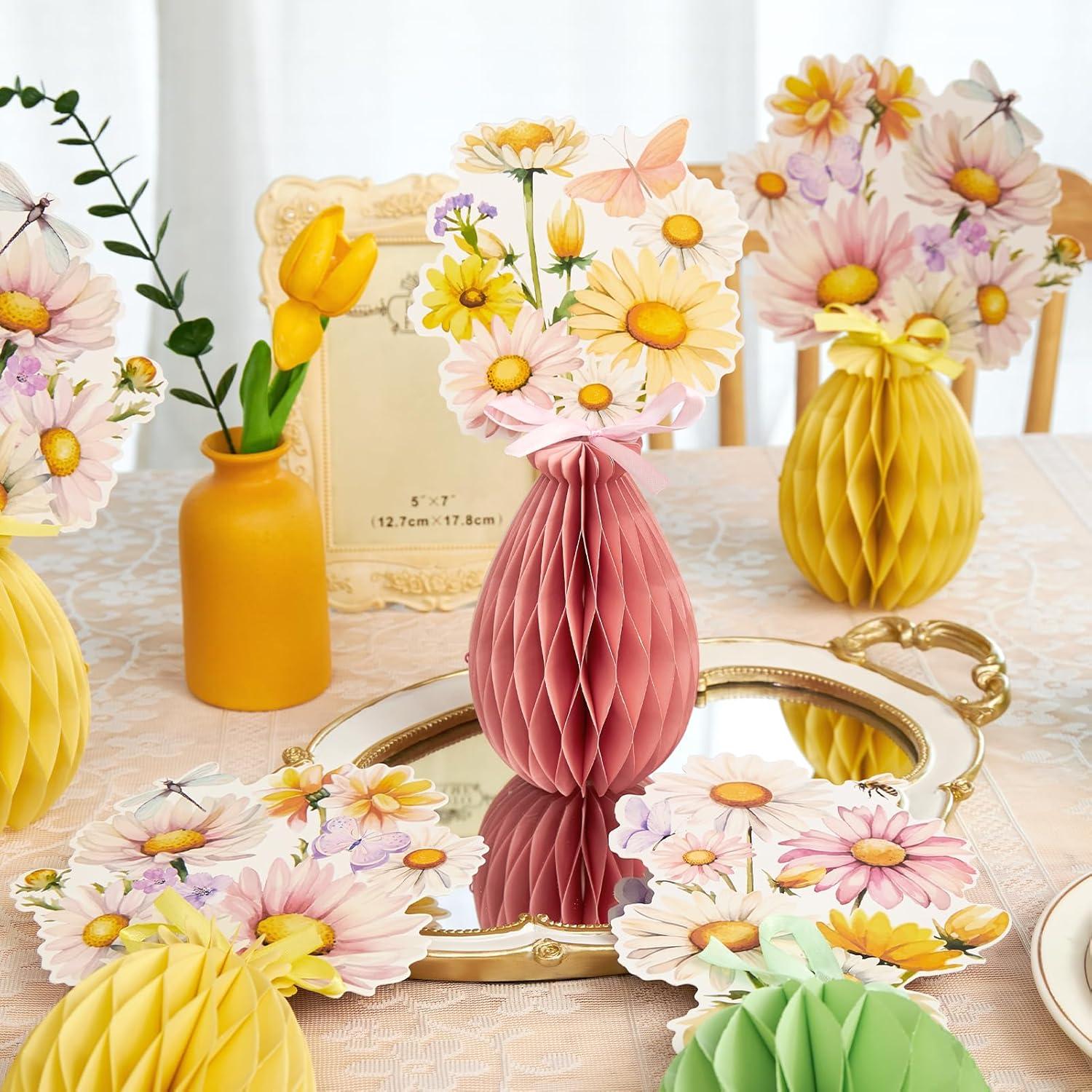 image:imageSUNBEAUTY 9 PCS Sunflower Honeycomb Centerpieces Sunflower Party Decorations Yellow Honeycomb Table Centerpiece for Spring Summer Garden Themed Birthday Baby Shower DecorDaisy