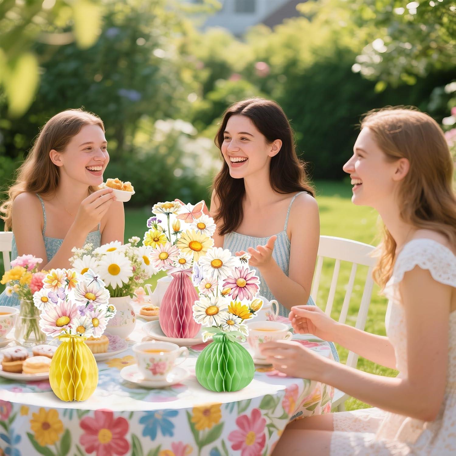 image:imageSUNBEAUTY 9 PCS Sunflower Honeycomb Centerpieces Sunflower Party Decorations Yellow Honeycomb Table Centerpiece for Spring Summer Garden Themed Birthday Baby Shower DecorDaisy
