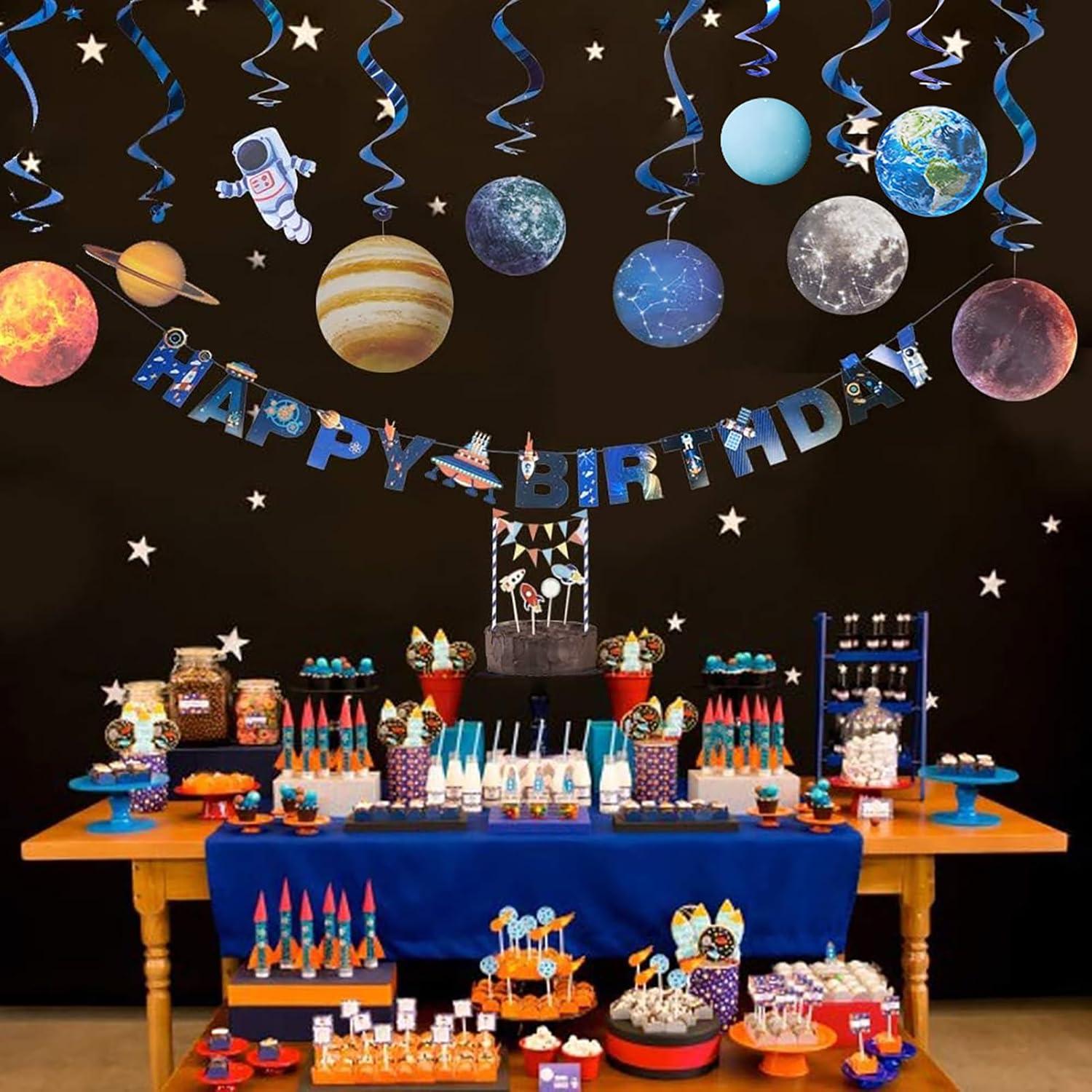 image:imageSUNBEAUTY Shark Birthday Party Decorations Shark Birthday Banner Ocean Theme Party Decoration Under The Sea Shark Garland Blue Ocean Swirls Hanging Wall Decor for Boys Baby Shower Beach Summer PartyBluesolar System