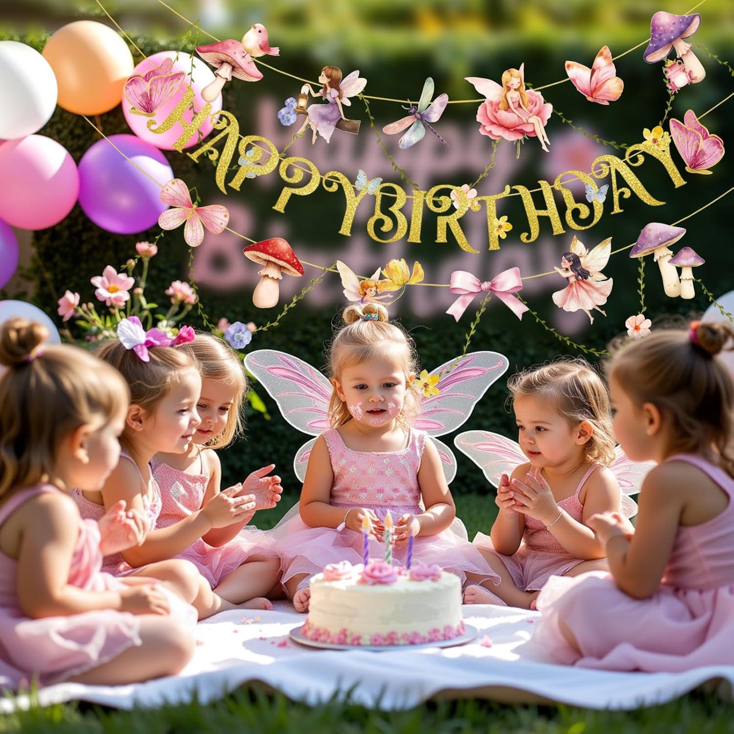 image:imageStrawberry Party Banner Berry First Birthday Decor Strawberry Wildflower Garland for Spring Enchanted Garden Tea Party Hanging Floral Strawberry Theme Birthday for Girl Sweet Baby Shower Party 82ftMushroom Fairy