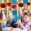 SUNBEAUTY 5 Pcs Red Apple Shaped Paper Honeycomb Paper Apple Hanging Decoration School Classroom Back to School Decoration(4 Inch)
