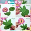 SUNBEAUTY 6Pcs Spring Tulips Flower Table Decoration Retro Tulip Felt Centerpiece Pink Yellow Orange Tulips Floral Tabletop Signs for Home Mothers Day Easter Garden Birthday Baby Shower Party Decor(Flower)