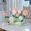 SUNBEAUTY 6Pcs Spring Tulips Flower Table Decoration Retro Tulip Felt Centerpiece Pink Yellow Orange Tulips Floral Tabletop Signs for Home Mothers Day Easter Garden Birthday Baby Shower Party Decor(Pink White Daisy)