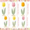 SUNBEAUTY 6Pcs Spring Tulips Flower Table Decoration Retro Tulip Felt Centerpiece Pink Yellow Orange Tulips Floral Tabletop Signs for Home Mothers Day Easter Garden Birthday Baby Shower Party Decor(Pink orange yellow Tulip)