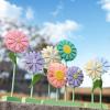 SUNBEAUTY 6Pcs Spring Tulips Flower Table Decoration Retro Tulip Felt Centerpiece Pink Yellow Orange Tulips Floral Tabletop Signs for Home Mothers Day Easter Garden Birthday Baby Shower Party Decor(Pastel Daisy)