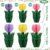 SUNBEAUTY 8 PCS Flower Honeycomb Decor Tulips Table Centerpieces Spring Decoration for Home Office Paper Flower Tulip Honeycomb Decor for Garden Party, Mother’s Day Decoration(Pink purple yellow)
