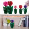 SUNBEAUTY 8 PCS Flower Honeycomb Decor Tulips Table Centerpieces Spring Decoration for Home Office Paper Flower Tulip Honeycomb Decor for Garden Party, Mother’s Day Decoration(Red Pink Purple)
