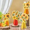 SUNBEAUTY 9 PCS Sunflower Honeycomb Centerpieces Sunflower Party Decorations Yellow Honeycomb Table Centerpiece for Spring Summer Garden Themed Birthday Baby Shower Decor(Sunflower)