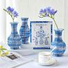 SUNBEAUTY 9 PCS Sunflower Honeycomb Centerpieces Sunflower Party Decorations Yellow Honeycomb Table Centerpiece for Spring Summer Garden Themed Birthday Baby Shower Decor(Blue)