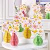 SUNBEAUTY 9 PCS Sunflower Honeycomb Centerpieces Sunflower Party Decorations Yellow Honeycomb Table Centerpiece for Spring Summer Garden Themed Birthday Baby Shower Decor(Daisy)