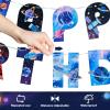 SUNBEAUTY Shark Birthday Party Decorations Shark Birthday Banner Ocean Theme Party Decoration Under The Sea Shark Garland Blue Ocean Swirls Hanging Wall Decor for Boys Baby Shower Beach Summer Party(Exploring the Universe)