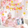 SUNBEAUTY Shark Birthday Party Decorations Shark Birthday Banner Ocean Theme Party Decoration Under The Sea Shark Garland Blue Ocean Swirls Hanging Wall Decor for Boys Baby Shower Beach Summer Party(Daisy)