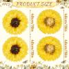 SUNBEAUTY Sunflower Tissue Paper Flowers Giant Paper Flowers Decoration for Wall 19” Large Yellow Floral Tissue Pom Poms Hanging for Wedding Bridal Shower Birthday Classroom Bulletin Board Decor(Sunflower-yellow Black)
