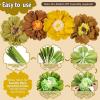 SUNBEAUTY Sunflower Tissue Paper Flowers Giant Paper Flowers Decoration for Wall 19” Large Yellow Floral Tissue Pom Poms Hanging for Wedding Bridal Shower Birthday Classroom Bulletin Board Decor(Brown)