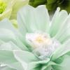 SUNBEAUTY Sunflower Tissue Paper Flowers Giant Paper Flowers Decoration for Wall 19” Large Yellow Floral Tissue Pom Poms Hanging for Wedding Bridal Shower Birthday Classroom Bulletin Board Decor(Green Flower-4pcs)