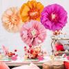 SUNBEAUTY Sunflower Tissue Paper Flowers Giant Paper Flowers Decoration for Wall 19” Large Yellow Floral Tissue Pom Poms Hanging for Wedding Bridal Shower Birthday Classroom Bulletin Board Decor(Hot Pink and Orange)
