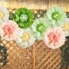SUNBEAUTY Sunflower Tissue Paper Flowers Giant Paper Flowers Decoration for Wall 19” Large Yellow Floral Tissue Pom Poms Hanging for Wedding Bridal Shower Birthday Classroom Bulletin Board Decor(Grayish green)