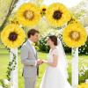 SUNBEAUTY Sunflower Tissue Paper Flowers Giant Paper Flowers Decoration for Wall 19” Large Yellow Floral Tissue Pom Poms Hanging for Wedding Bridal Shower Birthday Classroom Bulletin Board Decor(Sunflower-yellow Black)