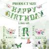 Strawberry Party Banner Berry First Birthday Decor Strawberry Wildflower Garland for Spring Enchanted Garden Tea Party Hanging Floral Strawberry Theme Birthday for Girl Sweet Baby Shower Party (8.2ft)(Green-Spring)