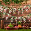 Strawberry Party Banner Berry First Birthday Decor Strawberry Wildflower Garland for Spring Enchanted Garden Tea Party Hanging Floral Strawberry Theme Birthday for Girl Sweet Baby Shower Party (8.2ft)(Red Strawberry Garland)