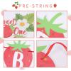 Strawberry Party Banner Berry First Birthday Decor Strawberry Wildflower Garland for Spring Enchanted Garden Tea Party Hanging Floral Strawberry Theme Birthday for Girl Sweet Baby Shower Party (8.2ft)(Strawberry)