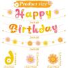 Strawberry Party Banner Berry First Birthday Decor Strawberry Wildflower Garland for Spring Enchanted Garden Tea Party Hanging Floral Strawberry Theme Birthday for Girl Sweet Baby Shower Party (8.2ft)(Daisy)