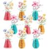 SUNBEAUTY 9 PCS Sunflower Honeycomb Centerpieces Sunflower Party Decorations Yellow Honeycomb Table Centerpiece for Spring Summer Garden Themed Birthday Baby Shower Decor(Wildflower)
