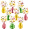 SUNBEAUTY 9 PCS Sunflower Honeycomb Centerpieces Sunflower Party Decorations Yellow Honeycomb Table Centerpiece for Spring Summer Garden Themed Birthday Baby Shower Decor(Daisy)