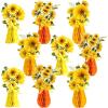 SUNBEAUTY 9 PCS Sunflower Honeycomb Centerpieces Sunflower Party Decorations Yellow Honeycomb Table Centerpiece for Spring Summer Garden Themed Birthday Baby Shower Decor(Sunflower)