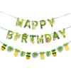 Strawberry Party Banner Berry First Birthday Decor Strawberry Wildflower Garland for Spring Enchanted Garden Tea Party Hanging Floral Strawberry Theme Birthday for Girl Sweet Baby Shower Party (8.2ft)(Bn-bl-Pineapple)