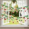 Strawberry Party Banner Berry First Birthday Decor Strawberry Wildflower Garland for Spring Enchanted Garden Tea Party Hanging Floral Strawberry Theme Birthday for Girl Sweet Baby Shower Party (8.2ft)(Red Strawberry Garland)