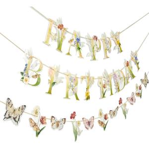 Strawberry Party Banner Berry First Birthday Decor Strawberry Wildflower Garland for Spring Enchanted Garden Tea Party Hanging Floral Strawberry Theme Birthday for Girl Sweet Baby Shower Party (8.2ft)(Sunmmer Spring-Wildflower)
