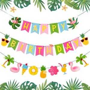 Strawberry Party Banner Berry First Birthday Decor Strawberry Wildflower Garland for Spring Enchanted Garden Tea Party Hanging Floral Strawberry Theme Birthday for Girl Sweet Baby Shower Party (8.2ft)(Hawaiian)