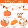 SUNBEAUTY Starfish Seashell Banner Ocean Theme Party Decoration Jellyfish Hanging Garland 9.8ft Blue Bubble Garlands for Under The Sea Beach Theme Birthday Decor Mermaid Summer Party Decor(Fall Pumpkin Garland)