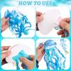 SUNBEAUTY Starfish Seashell Banner Ocean Theme Party Decoration Jellyfish Hanging Garland 9.8ft Blue Bubble Garlands for Under The Sea Beach Theme Birthday Decor Mermaid Summer Party Decor(Blue Ocean Garland)