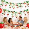 SUNBEAUTY Starfish Seashell Banner Ocean Theme Party Decoration Jellyfish Hanging Garland 9.8ft Blue Bubble Garlands for Under The Sea Beach Theme Birthday Decor Mermaid Summer Party Decor(Red Strawberry Garland)