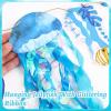 SUNBEAUTY Starfish Seashell Banner Ocean Theme Party Decoration Jellyfish Hanging Garland 9.8ft Blue Bubble Garlands for Under The Sea Beach Theme Birthday Decor Mermaid Summer Party Decor(Blue Ocean Garland)