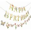 SUNBEAUTY Starfish Seashell Banner Ocean Theme Party Decoration Jellyfish Hanging Garland 9.8ft Blue Bubble Garlands for Under The Sea Beach Theme Birthday Decor Mermaid Summer Party Decor(Sunmmer Spring-Wildflower)