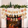 SUNBEAUTY Starfish Seashell Banner Ocean Theme Party Decoration Jellyfish Hanging Garland 9.8ft Blue Bubble Garlands for Under The Sea Beach Theme Birthday Decor Mermaid Summer Party Decor(Christmas Gingerbread Man Banner)