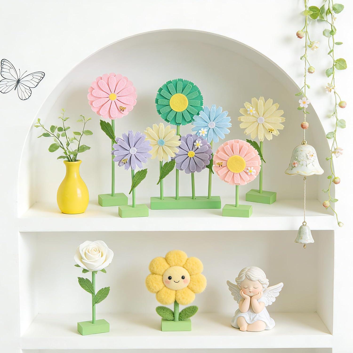 image:imageSUNBEAUTY Fairy Birthday Party Decorations Fairy First Centerpieces for Tables 3D Fairies Honeycomb Centerpieces with Rabbits Enchanted Party Table Topper for Spring Garden Woodland Forest BirthdayPastel Daisy