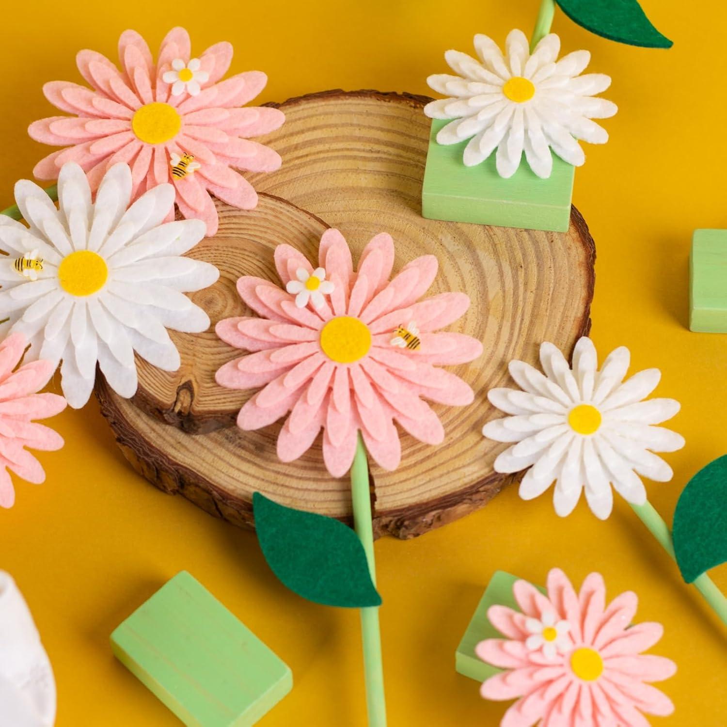 image:imageSUNBEAUTY Fairy Birthday Party Decorations Fairy First Centerpieces for Tables 3D Fairies Honeycomb Centerpieces with Rabbits Enchanted Party Table Topper for Spring Garden Woodland Forest BirthdayPink White Daisy