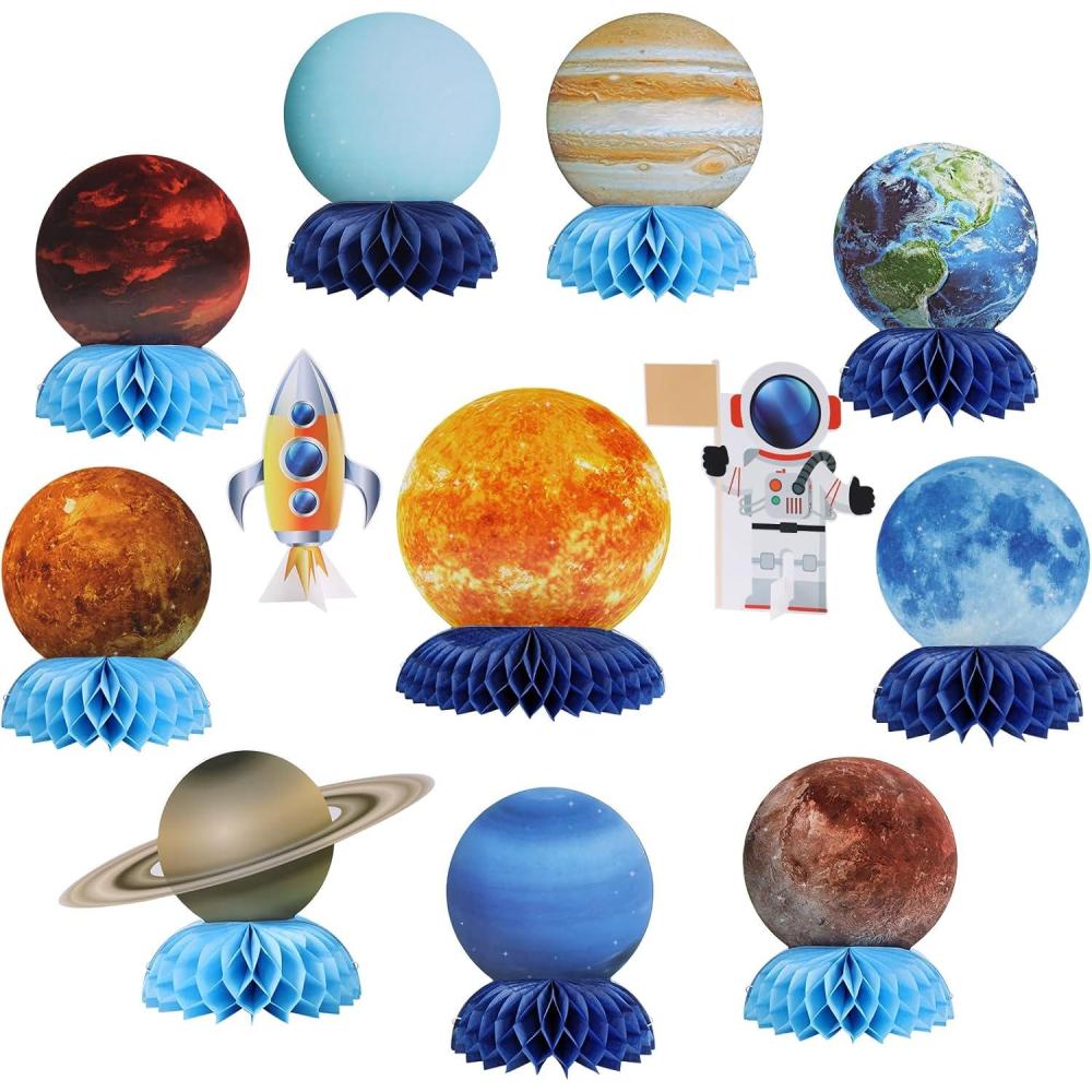 image:imageSUNBEAUTY Fairy Birthday Party Decorations Fairy First Centerpieces for Tables 3D Fairies Honeycomb Centerpieces with Rabbits Enchanted Party Table Topper for Spring Garden Woodland Forest BirthdaySolar System Theme