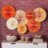 Paper Flower Decoration for Wall 3D Paper Butterfly Flower Bulletin Board Decor Pink White Artificial Flower Backdrop Wall Decor Green Leaves Vine for Classroom Office Spring Garden Tea Women Birthday(Wd-orange)