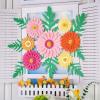 Paper Flower Decoration for Wall 3D Paper Butterfly Flower Bulletin Board Decor Pink White Artificial Flower Backdrop Wall Decor Green Leaves Vine for Classroom Office Spring Garden Tea Women Birthday(Daisy Flower-pink orange)